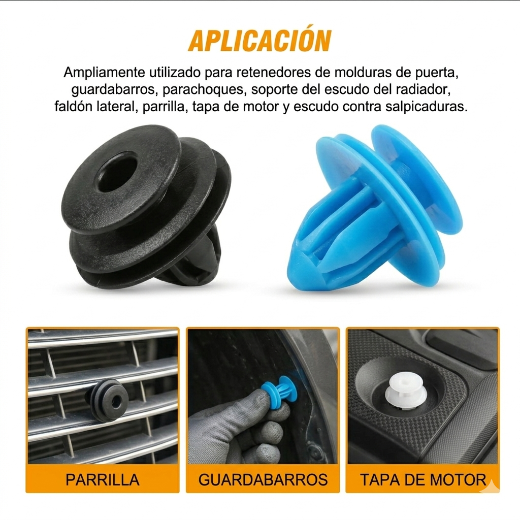 Kit Clips Plásticos Universales Vehículo
