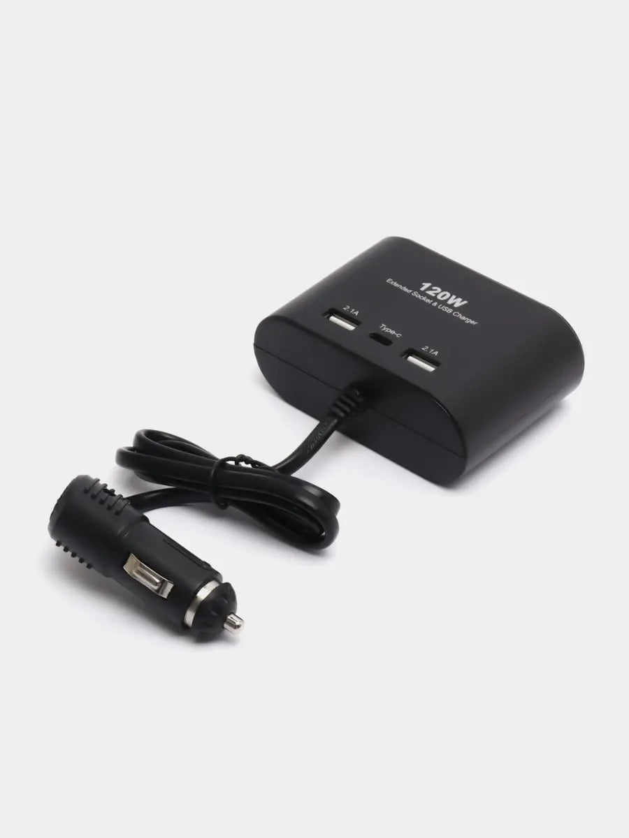 Encendedor Triple Adaptador Usb 120w
