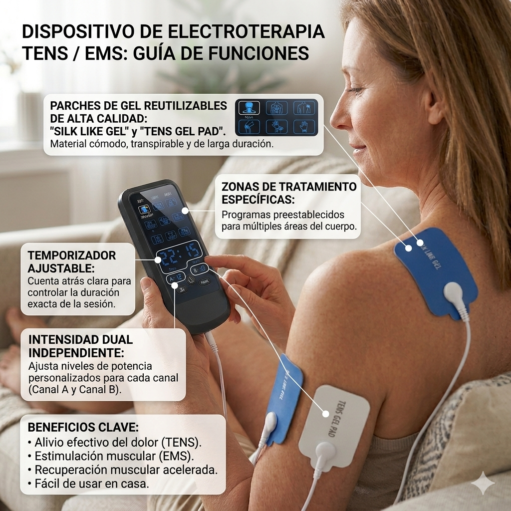 Masajeador Eléctrico TENS Portátil Dolor