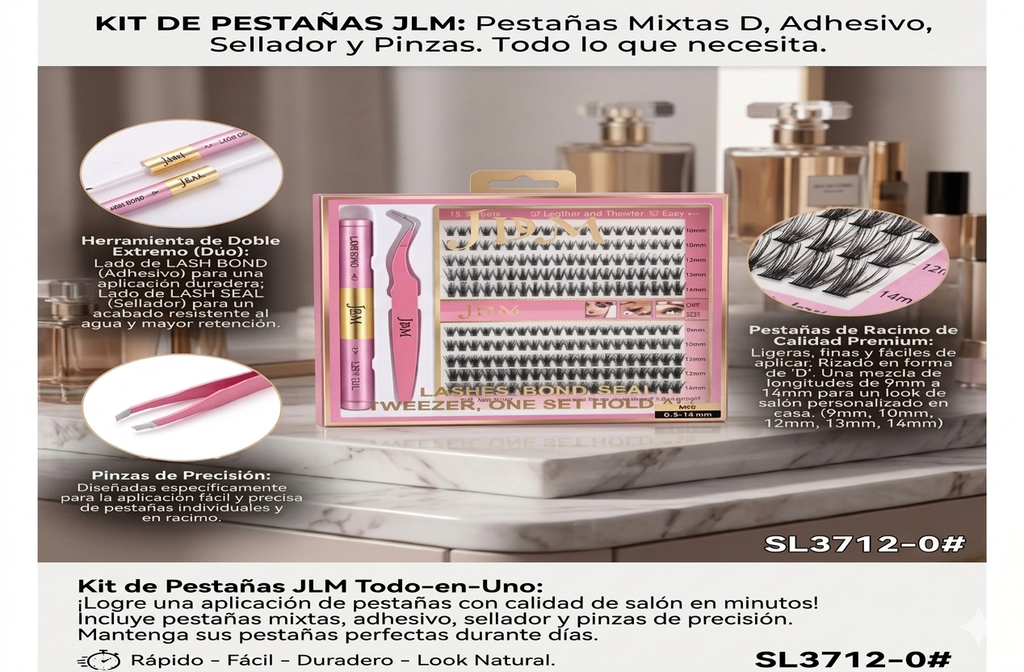 Kit Pestañas Por Punto JLM Todo En Uno