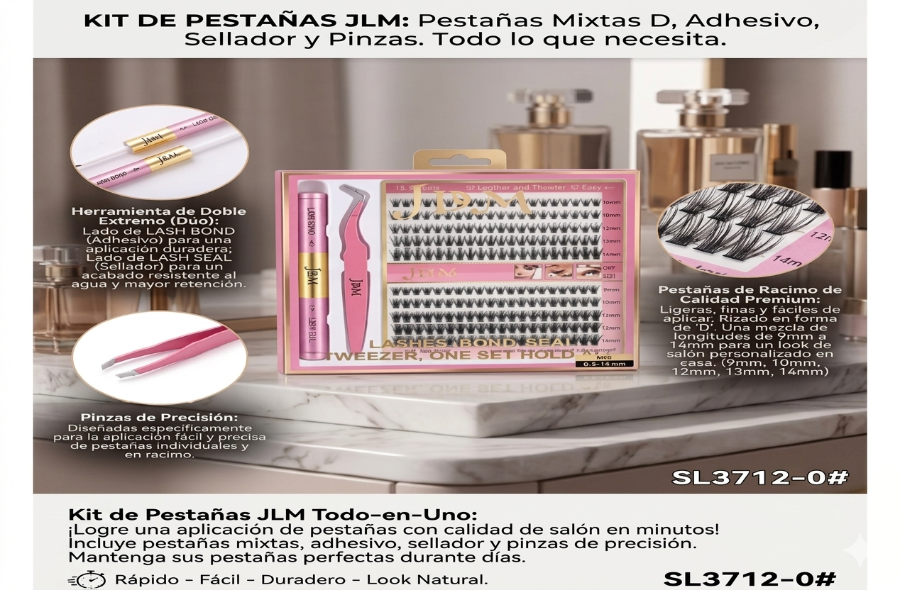 Kit Pestañas Por Punto JLM Todo En Uno