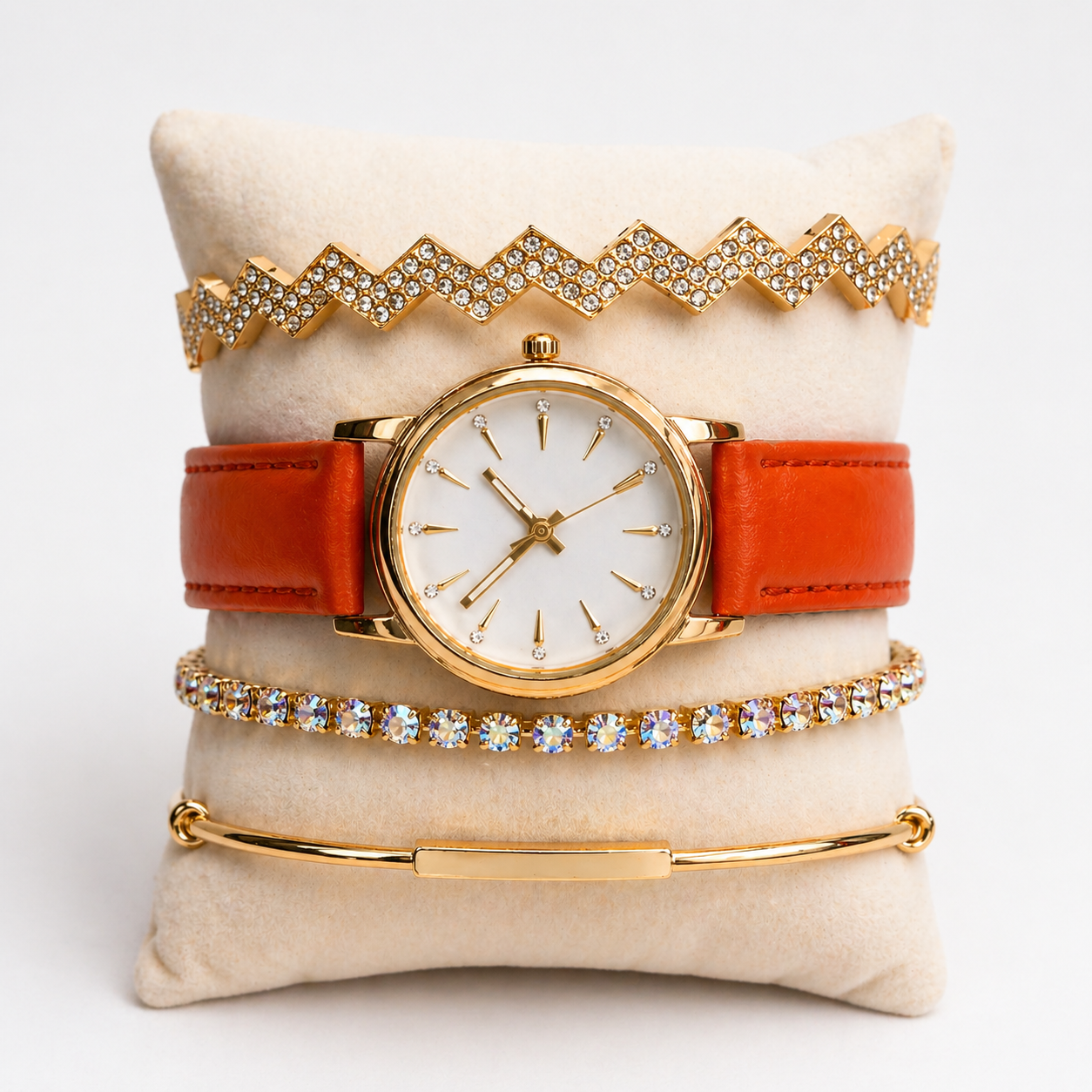 Set Reloj Mujer con Pulseras Elegantes