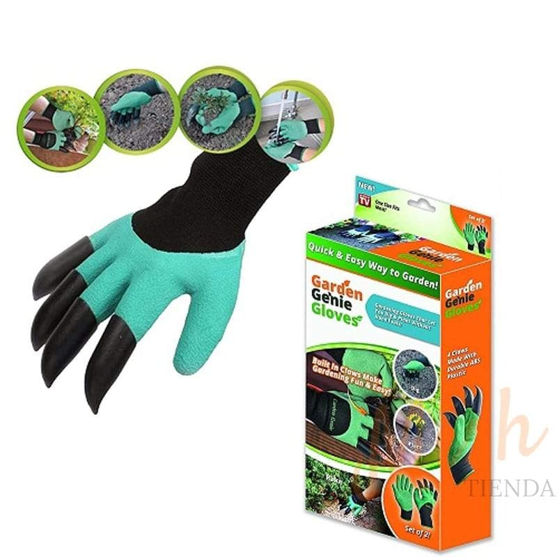 X - Guantes Jardín con Garras Plástica