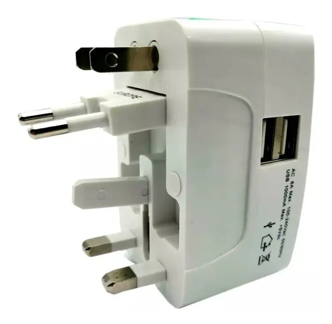 X Adaptador Enchufe Universal Para Viaje