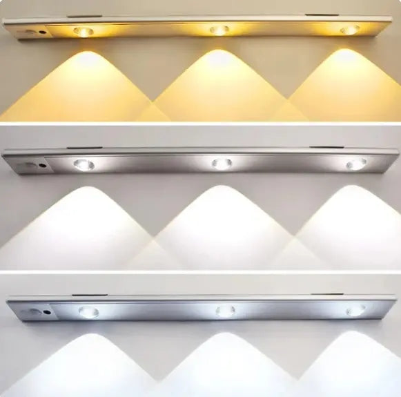 Barra LED Modern sensor movimiento — vista lateral encendida