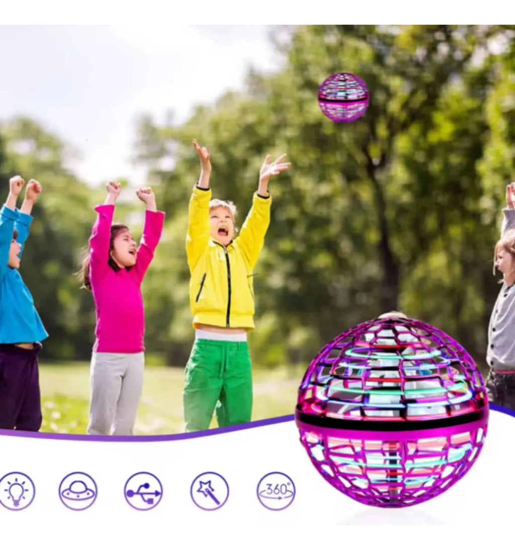 Spinner bola voladora LED luces RGB carga USB