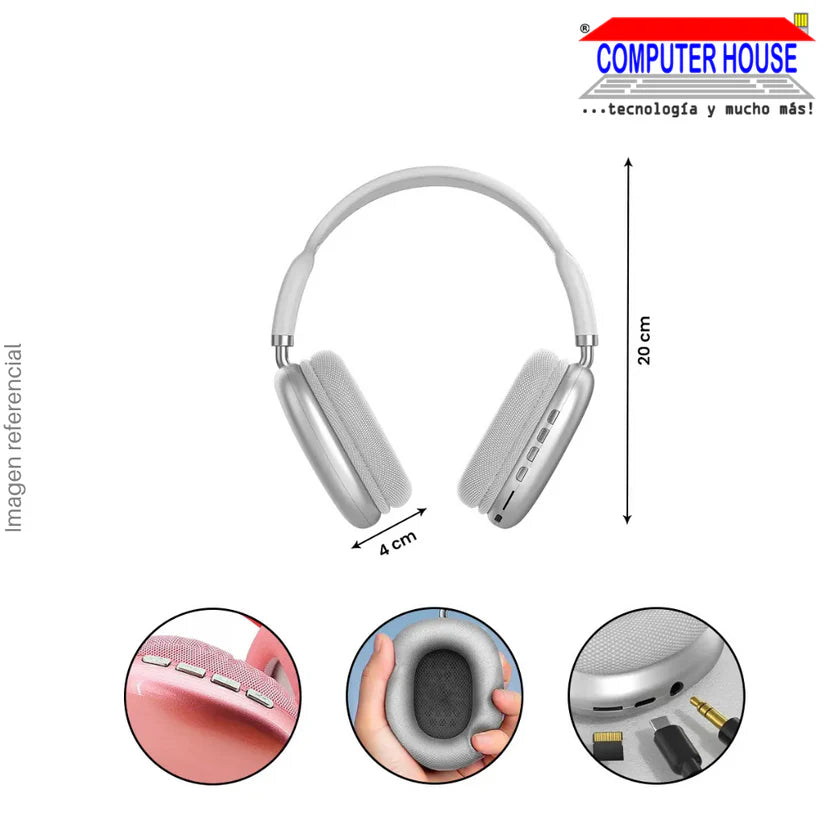 Auriculares Bluetooth ergonómicos P9 - dimenciones