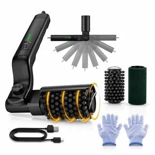 Cepillo eléctrico recargable limpieza parrilla BBQ USB