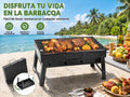 Parrilla BBQ portátil plegable 35x24cm para camping y asados