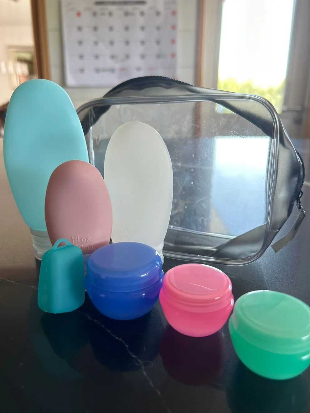 Kit Envases de Silicona para Viajes - Reutilizables y Aptos para Avión