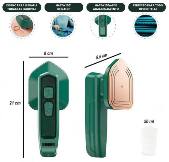 Plancha de Vapor Portátil para Viaje - Mini Vaporizadora de Ropa